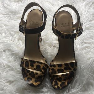 ⭐️🔹 Stuart Weizmann Leopard Platform Strappy Heels